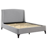Mosby Upholstered  Wingback Bed Grey